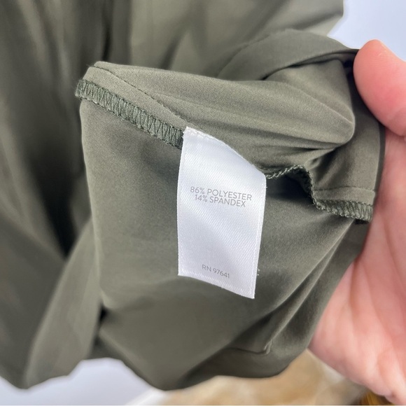 J. Jill Fit Size XL Olive Green Gathered Performance Stretch Active Dress N2 - Picture 3 of 7